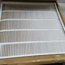 HVAC Premium 25" X 25" Steel Return Air Filter Grille for 1" Filter - Fixed Hinged - HVAC Duct Cover - Flat Stamped Face - White [Outer Dimensions: 27 5/8"w X 27 5/8"h]