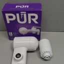 PUR Horizontal Faucet Mount Water Filtration System with Lead Reducing Filter for Cleaner, Filtered Tap Water, Lasts 100 Gallons, Sink Water Filter, Fits Most Kitchen or Bathroom Faucets, White