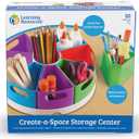 Learning Resources Create a Space Storage Center - Toy Desk Organizer, Classroom Workspace Must Haves, Homeschool Organization, Arts & Crafts , Caddy, Office & Teacher Supplies