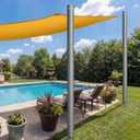 Shade Sail Poles, Heavy Duty Sun Shade Poles, Screw in Poles for Sun Shades Outdoor, 12 Ft Sun Shade Sail Poles with D-Clamps, 2.28" Sun Shade Pole Kit for Ground Soil Backyard, 12FT Single Pack
