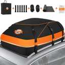 Sailnovo Rooftop Cargo Carrier Waterproof 20 Cubic Feet Car Roof Rack Cargo Carrier Roof Cargo Bag for All Cars with/Without Rack, Includes Anti-Slip Mat, 6 Door Hooks & Waterproof Curtain
