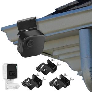 3Pack Gutter Mount for Blink Outdoor 4 (4th Gen) / (3rd Gen), with Outlet Wall Mount for Blink Sync Module 2, Perfect Vision for Your Surveillance Camera - Black