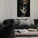 African American Wall Art Gold Crown Picture Black and White Painting Motivational Canvas Prints Modern Artwork Living Room Bedroom Home Office Home Decor Framed - 16.00"x24.00"