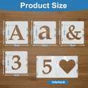 Letter Stencils for Painting, 65PCS Alphabet Stencils for Crafts Reusable, Interlocking PET Plastic Drawing Templates for Wood, Fabric, Wall, Signs, DIY Home Decor & More(6 Inch)