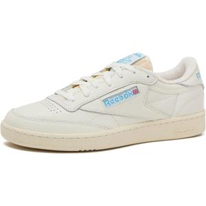 Reebok Unisex-Adult Club C Sneaker, Chalk/ Alabaster/ Essential Blue, 10.5 US Men