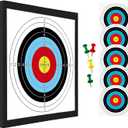Archery Foam Target High-Density Bow and Arrows EVA Targets for Backyard Practice Shooting Targeting, Include 5 Target Papers, 4 Pins, 20 Inches X 20 Inches X 2"