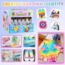 2 x 24 Colors Tie Dye Kit, Tie Dye Set for Kids, Pre-Filled Bottles, Non Toxic Permanent Fabric Dye Art Set, Easy DIY Fabric Art - Create Fun (24 Colors)