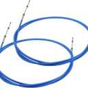Jecoupoon 2PCS 12FT 3300/33C Marine Throttle Shift Remote Control Cable | Blue, for Outboard Engine Boat Motor Steering System Boat Control Lever