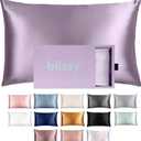 Blissy Silk Pillowcase - 100% Pure Mulberry Silk - 22 Momme 6A High-Grade Fibers - Silk Pillow Cover for Hair & Skin - Regular, Queen & King with Hidden Zipper (Standard, Lavender)