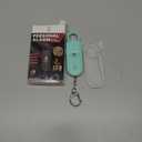 Personal Safety Alarm Keychain for Women 2PCS -130 dB Loud Siren with SOS Strobe Light, Flashlight, Double Speakers, Safe Defense Key Chain for Girls Kids Elders Emergency Call (Aqua)
