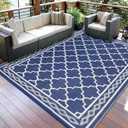 Garvee Outdoor Rug 9x18 ft, Patio Plastic Straw Rug Waterproof Reversible Patio Mat, Large Plastic Straw Rug for RV, Camping, Deck, Balcony, Easy Clean & Portable