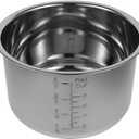 MAGICLULU Stainless Steel Inner Pot Replacement 4.2 Qt Rice Cooker Liner Non- Stick Rice Cooker Inner Tank Cooking Pot Accessory 8.65 x 5.07 Inch