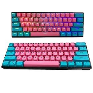 Kraken Keyboards Pro 60 Percent Keyboard 60% Gaming Keyboard Mechanical - Black & Purple - HOT SWAPPABLE - for Gaming On PC, Xbox, PlayStation & MAC (Black Lotus | Silver Switches)