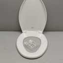 Bemis Aurora Slow Close Toilet Seat, Easy Clean Hinges and Adjustable Perfect Fit Plastic Seat, Made in USA, Elongated, White