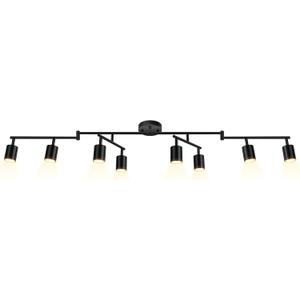 Black Track Lighting Fixture Ceiling, Modern Track Light Fixtures Kitchen, 8-Light Rotatable LED Track Lights, Semi Flush Wall Sconces Lighting for Dining Room/Hallway(GU10 Socket, Bulb Not Included) Black Track Lighting Fixture Ceiling, Modern Track Light Fixtures Kitchen, 8-Light Rotatable LED Track Lights, Semi Flush Wall Sconces Lighting for Dining Room/Hallway(GU10 Socket, Bulb Not Included)