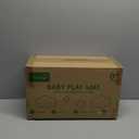 Vegan Leather Baby Play Mat for Floor, 50x50 Thick Foam Soft Padded Playpen Mat with Wipe-Clean and Waterproof Removable Cover for Babies and Toddlers Infants (Beige)