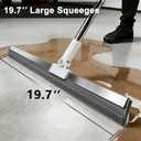 19.7'' Large Floor Squeegee for Concrete Floor with 51''-58'' Telescoping Stainless Steel Handle, Squeegee Broom for Removing Water on Tile, Epoxy, Garage, Driveway, Patio