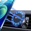 VICSEED for MagSafe Car Mount [Upgraded Strongest Magnet Power] Magnetic Phone Holder for Car Vent 360 Adjustable Magnetic Car Phone Holder Mount for iPhone 17 Pro Max 16 15 14 13 12 Plus Mini (Black)