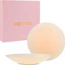 Sticky Nipple Covers for Women Silicone Breast Petals No Show Adhesive Reusable Push Up Pasties Nipple Cover with Lift (3.15 in (Fits A-C Cups), Cream)