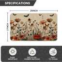 2 x Artoid Mode Cat Jack-O'-Lantern Pumpkin Halloween Doormat, Low-Profile Switch Rug Door Home Decor Mat Floor Mat for Indoor Outdoor 17x29 Inch (Beige)