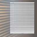 Aluminum Mini Blinds for Windows Cordless Horizontal Window Shades for Light Adjustment, Metal Venetian Blinds Waterproof for Bedroom, Bathroom, 47" W x 48" H, White