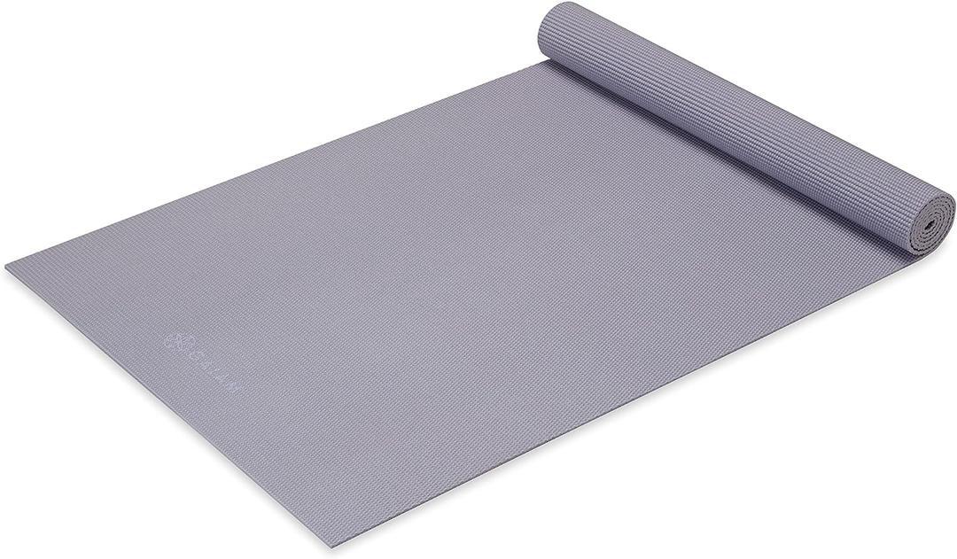 Gaiam Yoga Mat - Premium 5mm Solid Thick Non Slip Exercise & Fitness Mat for All Types of Yoga, Pilates & Floor Workouts (68" x 24" x 5mm) (Deep Thistle)