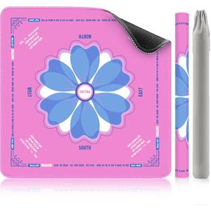 XINTONG Mahjong Mat, 32x32 Inches, Mahjong Mat for Table|Anti-Slip | Noise Reduction | Waterproof | Wrinkle-Free, Mahjong Mat Transported in Curly Packaging, No Creases. (Pink)