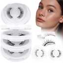 WENDY LASHES Magnetic Eyelashes with Applicator 4pairs | Magnetic Eyelashes Reusable Natural Look Lashes No Glue Needed Waterproof Soft Magnetic Lashes Easy to Wear and Remove