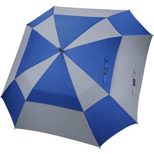 G4Free Extra Large Golf Umbrella 62/68 inch Square Vented Windproof Auto Open Double Canopy Oversized Stick Umbrella (Blue/Grey)