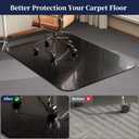 Tonaus Office Chair Mat for Carpet, 48"x36" Carpet Chair Mat Black with Non-Slip Studded, 2.2mm Thick for Low Pile Carpets