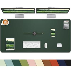 Desk mat Large, Leather Desk Pad Protector,Office Desk Mat,Mouse Pad, Non-Slip Desk Blotter, Laptop Desk Pad, Waterproof Desk Writing Pad for Office&Home (Dark Green, 48" x 24")