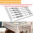 Clear Table Cover Protector 55"x86",Washable Vinyl Tablecloth | Rectangle Transparent Plastic Tablecloth, Waterproof, Greaseproof, Table Protector for Weddings, Indoor and Outdoor,Picnic