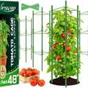 Legigo 4ft 4-Pack Tomato Cage for Garden Plant Support- Up to 48inch Garden Stakes Tomato Cage, Tomato Trellis for Potted Plants, Tomato Cages Plant Stakes for Climbing Vegetables Plants Flowers