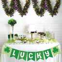 2 x 50 Feet Mardi Gras Tinsel Garland Gold Green Purple Garland Mardi Gras Christmas Tree Tinsel Garland Metallic Twisted Hanging Garland for Mardi Gras Oktoberfest Birthday Party Decoration