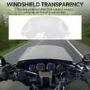9" Clear Motorcycle Wave Windshield Windscreen Wind Splitter Compatible For 2014-2023 Harley Davidson Touring Street Glide Electra Glide Ultra Limited Tri Glide Flht Flhx Flhtk Flhtc Flhtcu