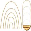 shynek Gold Purse Chain, 5PCS Crossbody Chain Strap, Gold Belt Chain, Chain Replacement Accessories, Purse Extender Strap for Crossbody Bags, Purses, Handbags (5 Sizes)