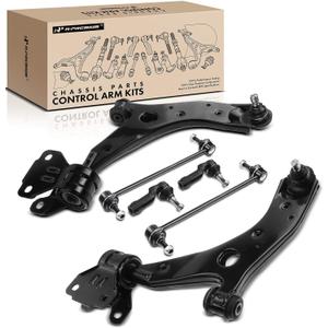 A-Premium Set of 6, Front Lower Control Arm, Sway Bar Link, Outer Tie Rod End, Compatible with Mazda 3 Mazdaspeed 2007 2008 2009, L4 2.3L, Turbocharged Only