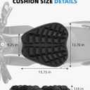 Fitense 13.8x15.8in Universal Motorcycle Seat Cushion with 3D Shock Absorption & Waterproof BSR Lycra - Dual Non-Slip Gel + Elastic Straps, Ergonomic TPE Support for Men Women Long Rides