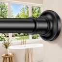 Black Long Curtain Rod Tension Shower Curtain Rods 30-120 in 1.1"