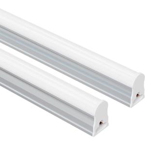 4FT LED Shop Lights (2 Pack), 2000LM 6500K Super Bright White T5 Commercial Lights, 20W Linkable Utility Integrated Single Fixture for Gym/Garage/Ceiling/Under Cabinet, Plug & Play