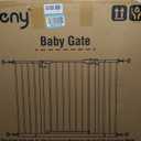 keny 29"-42.5" Baby Gate for Stairs, Auto Close Safety Dog Gate, Pressure Mounted Easy Walk Through Pet Gate for Doorways, Durable Stair Gate, 30" Tall, White