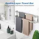 Alise Double Towel Bar, 24" Towel Racks for Bathroom Wall Mounted SUS304 Stainless Steel, Heavy Duty Bathroom Towel Holder, Quick Drying Towel Hanger, Brushed Nickel