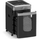 BONSEN 300-Sheet Auto Feed Micro-Cut 2-in-1 Paper Shredder for Office, 60-Mins Heavy Duty Shredder, P-4 High Security, 58dB Super Quiet, 8.1-Gal Pullout Bin, Casters, Black&Sliver (New Version)