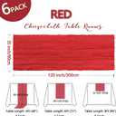 6 Pack Red Table Runner Cheesecloth 10Ft Spring Gauze Cheese Cloth Table Runner 35x120 Inch Boho Sheer Rustic Fabric for Holiday Party Decor Baby Shower Wedding Decorations