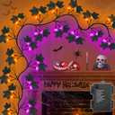 6 Ft 54 LED Willow Vine Twig Decor Black Garland Halloween with Orange Purple Lights -Battery Operated 8 Modes & Timer for Indoor Halloween Decorations