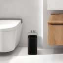 TIPGO Small Metal Trash Can, 2.1 Gallon Slim Trash Can for Bathroom, Wastebasket Garbage Bin for Bedroom, Office, Kitchen, Under Sink (Matte Black)