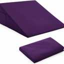 Horbaunal Purple Bed Wedge Pillow Cover with Zipper Design, Wedge Pillowcase Protector with Side Pocket for Storage, 26" L x 25" W x 7.5" H (Pillow Not Include)