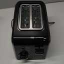 Cuisinart CPT-122BK 2-Slice Compact Plastic Toaster, Slots for Bagels & Bread, 7 Shade Settings, Cancel/Defrost/Reheat Functions, Removable Crumb Tray, Small Kitchen Appliance for Home & Office, Black