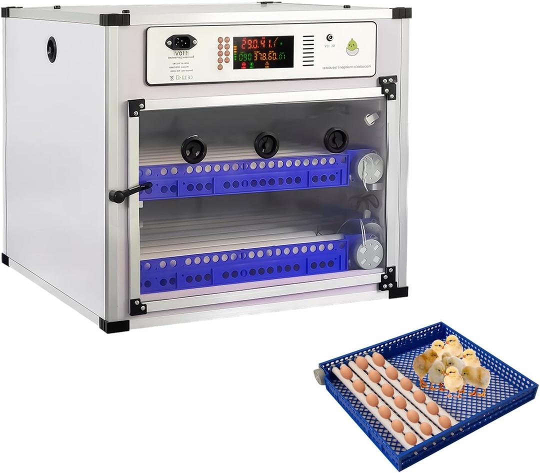 136 Eggs Incubator ，Automatic Incubator for Hatching Eggs, with Automatic Egg Turning and Temperature Humidity Control, Poultry Hatching Incubator for Chicken Duck Goose Quail Bird