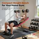 NICEPEOPLE Adjustable Weight Bench for Home Gym, 660LBS Capacity Workout Bench with 8 Backrests for Chest Shoulders Arms, Compact and Foldable Strength Bench for Small Space Apartment Room